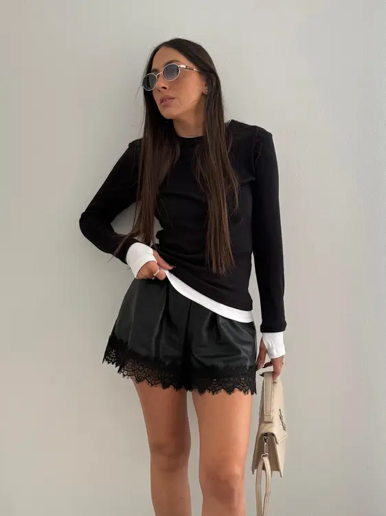 חולצת ריב כפפה שילוב