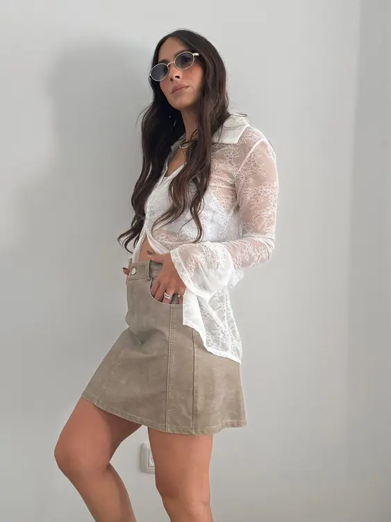 חצאית דמוי עור